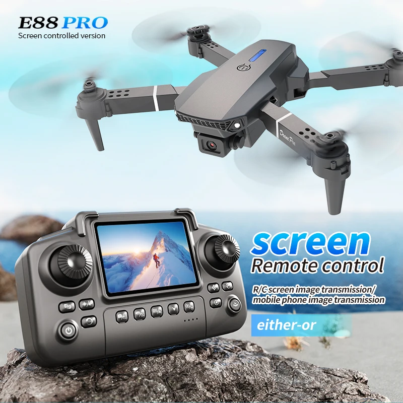 Drone Ae Rc - Professionele E88 PRO Drone met scherm,