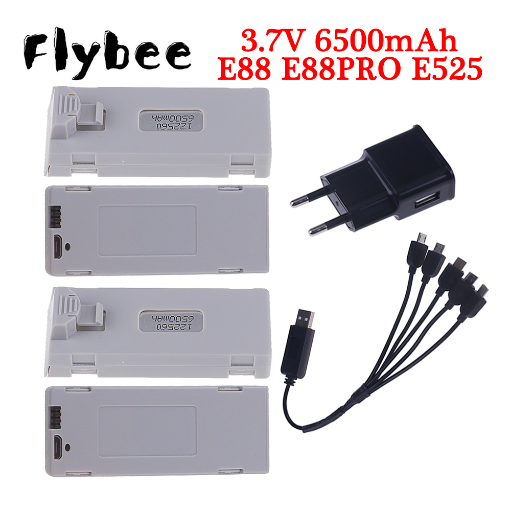 Drone E88 Rc Quadcopter - Originele E88 Batterij 3.7V 6500Mah Lipo