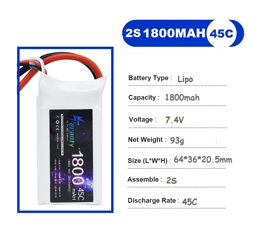 2 STKS 7.4 V Lipo 2 S Batterij - Drone Rc Leading recensie en prijs